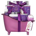 Bath Basket Spa Kit Spa Gifts for Women Luxury Bath and Body Basket Set 10pcs Self Care Kit Lavender Scent Birthday Gifts Skin