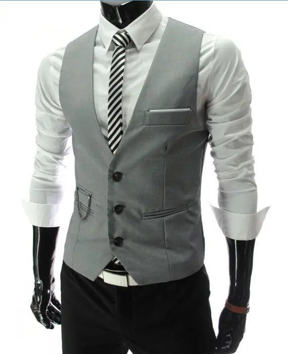 M-7XL 2026 New Dress Vests For Men Slim Fit Mens Suit Vest Male Waistcoat Gilet Homme Casual Sleeveless Formal Business Jacket