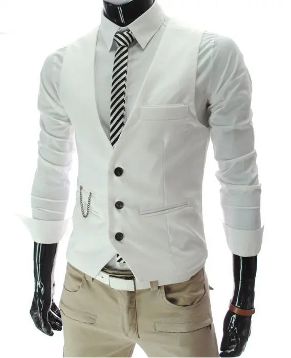 M-7XL 2026 New Dress Vests For Men Slim Fit Mens Suit Vest Male Waistcoat Gilet Homme Casual Sleeveless Formal Business Jacket