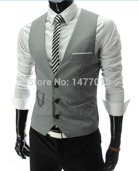 M-7XL 2026 New Dress Vests For Men Slim Fit Mens Suit Vest Male Waistcoat Gilet Homme Casual Sleeveless Formal Business Jacket