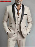 Elegant Men's Suit Sets- Slim Fit Tuxedo Set for Weddings & Formal Occasions, Black Suit