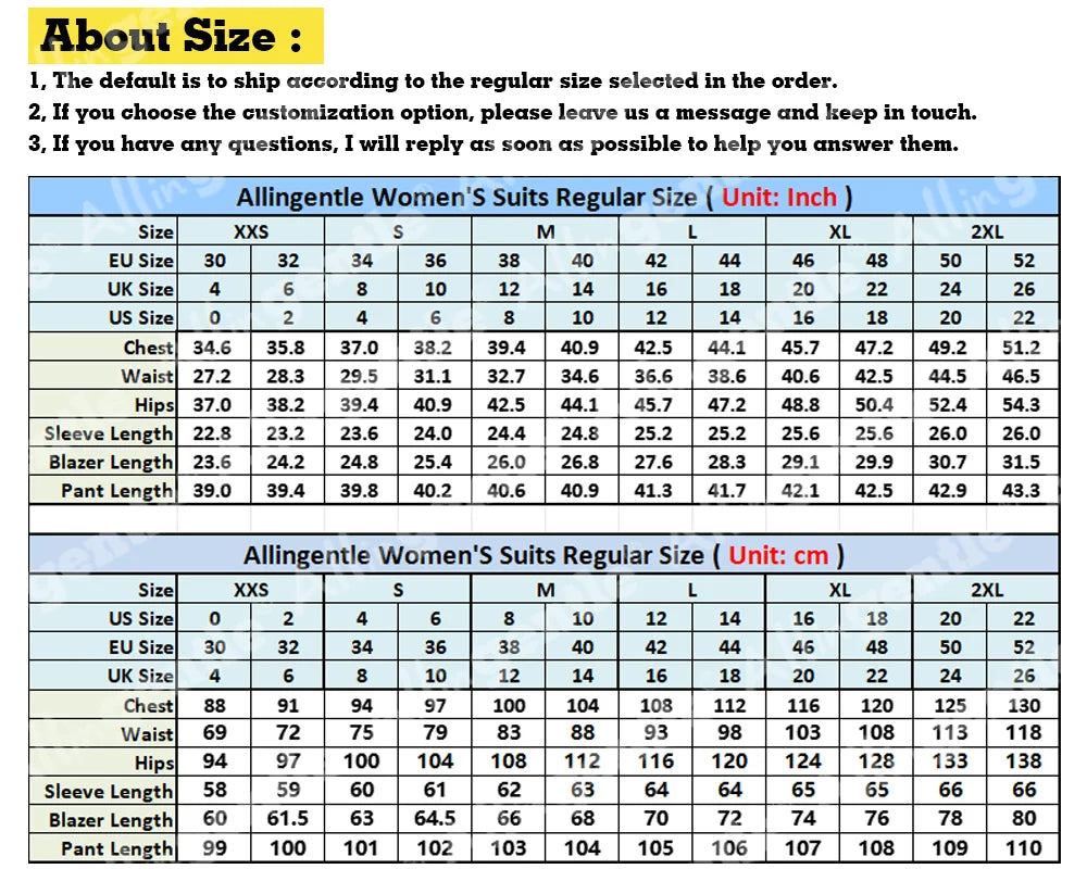 Allingentle Silk Satin Women Suits 2 Piece Solid Color Pantsuits Businesss Blazer Jacket with Wide Leg Pants Customized
