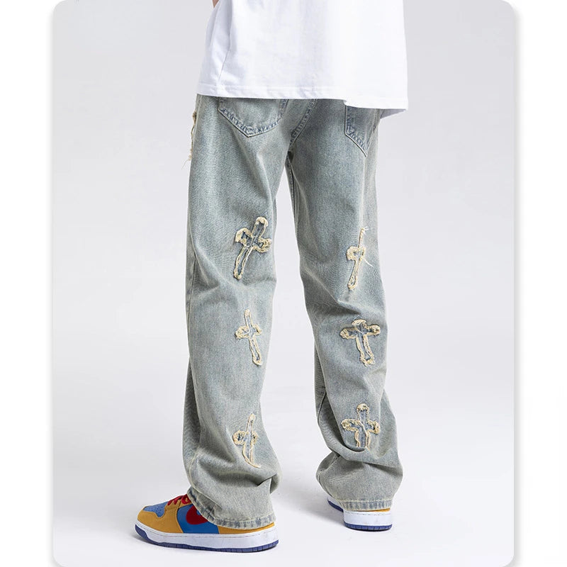 Summer Elastic Men's Jeans Fashion Gray Comfortable Business Straight Stretch Cotton Casual Denim Pants Brand Male Thin Trousers